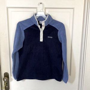 Vintage blue women’s Columbia button up pull over
